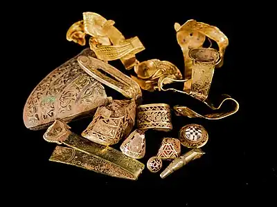 Selection of items from the Staffordshire Hoard