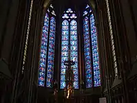 Glass in the choir of Amiens Cathedral