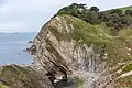 West end of the Lulworth Crumple at Stair Hole