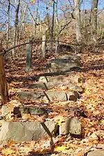 The stairs to the top of East Rock