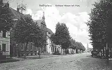 Goldaper Straße leading to the market in Stallupönen