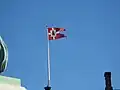 Standard of Frederik the Crown Prince of Denmark flying at Amalienborg