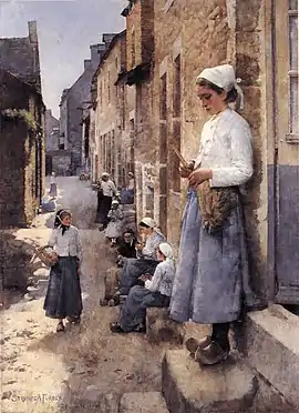 Stanhope Forbes  A Street in Brittany  1881