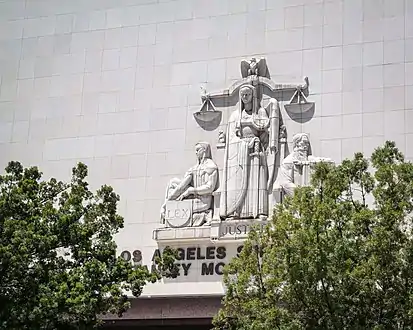 Hill Street façade with relief statues