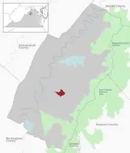 Location of Stanley within the Page county