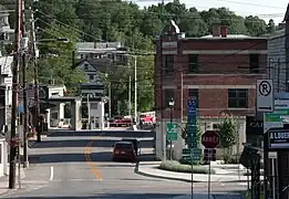 Route 247 parallels Canada-US Border in Stanstead.