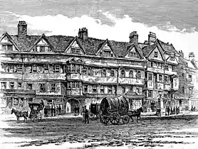 The "seven gables" of Staple Inn, Holborn, 1585, as it looked in the 1880s