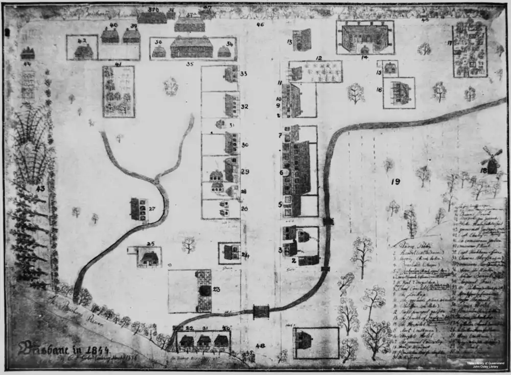 Map of Brisbane, 1844