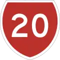 State Highway 20 marker