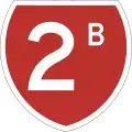 State Highway 2B marker