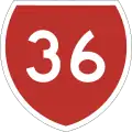 State Highway 36 marker