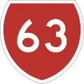 State Highway 63 marker