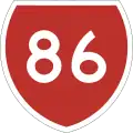 State Highway 86 marker