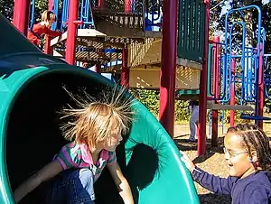 Children notice an effect of static electricity