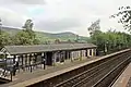 The station building, on the Manchester-bound platform.