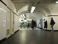 Ticket barriers at the mezzanine