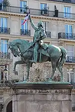 Bronze statue of a man on a horse