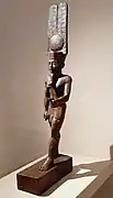 statuette of an Egyptian god.