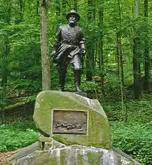 General William Wells (1914), Gettysburg Battlefield, Gettysburg, Pennsylvania. A replica is at Battery Park, Burlington, Vermont.