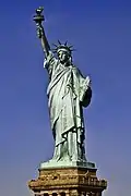 The Statue of Liberty (Liberty Enlightening the World), the symbol of the United States' freedom