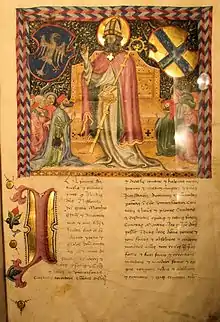 Image 61Statuta Mutine Reformata, 1420–1485; parchment codex bound in wood and leather with brass plaques worked the corners and in the center, with clasps. (from Medieval literature)