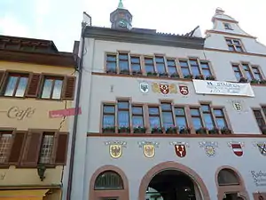 Image 84Cracks at the historic Town Hall of Staufen im Breisgau presumed due to damage from geothermal drilling (from Geothermal power)