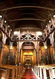 Interior of Heddal Stave Church