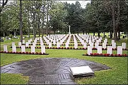 View of the neighborhood Stavne Cemetery