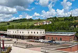 View of the passenger building.