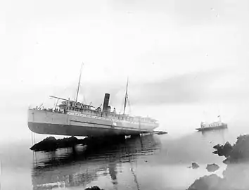 Princess May on the rocks, August 7, 1910