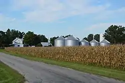 Fields in the township's far southwest