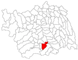 Location in Bacău County