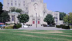 Stephen Foster Memorial, opened in 1937, on Forbes Avenue.