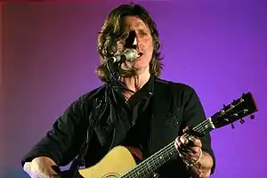 Steve Knightley performing at Harberton Village Hall, Devon, 20 May 2009