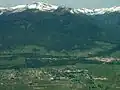 Saint Mary Peak rises above Stevensville, Montana