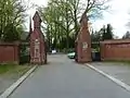 Main gate at the St Hedwig's Cemetery, Smetanastraße 36-54, Weißensee, where Günter Litfin was buried in 1961