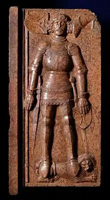 Tombstone of Ścibor Ściborowic from the 15th century, Historical Museum in Budapest