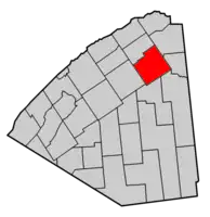 Map highlighting Stockholm's location within St. Lawrence County.