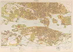 City of Stockholm and surroundings 1917–1934.