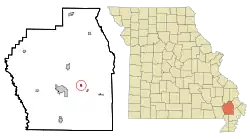 Location of Essex, Missouri
