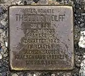 Stolperstein of Theodor Wolff