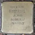 Stolperstein at Tauentzienstraße  13a, commemorating the Hahn family