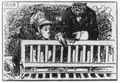 The caricaturist Morel-Retz (pseudonym "Stop") published this caricature of In the Conservatory in Journal amusant (May 17, 1879) with the caption "An innocent young person cornered in the conservatory by an infamous seducer"