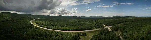 A Storm rolls in over the Huron Mountains.