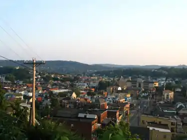 A small part of the West Park neighborhood in Stowe Township. Sto-Rox High School is visible.