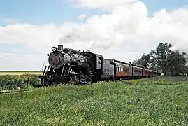 No. 90 with a passenger excursion train.