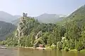 Strečno Castle ruins and the Váh River