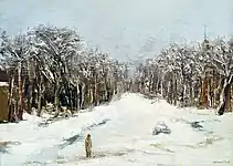 Street Scene After Snowfall, 1981, oil on canvas, Gallery Gevik