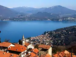 Stresa in foreground (Province of Varese across lake)