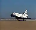 Atlantis lands at Edwards Air Force Base.